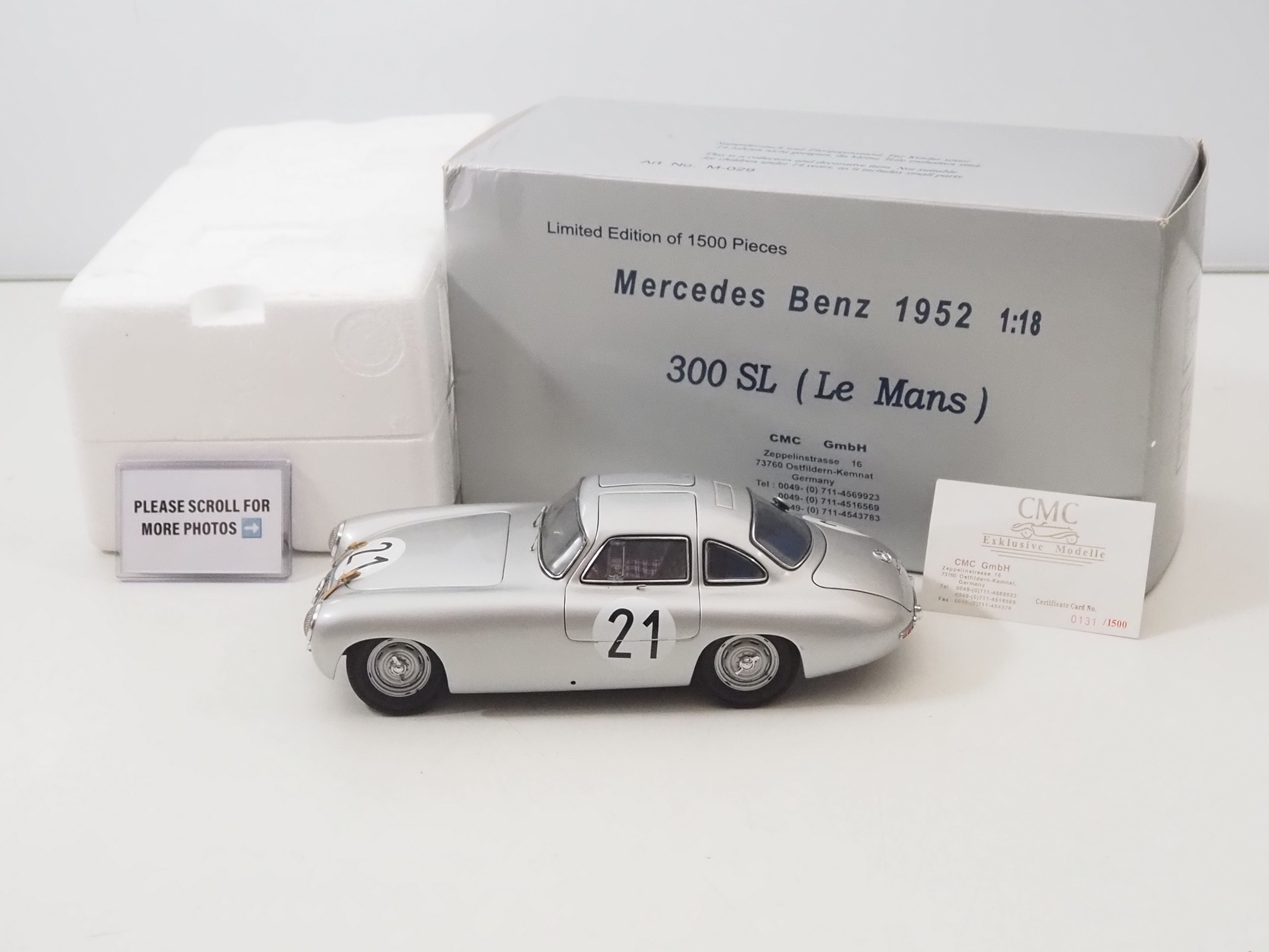 Lot 438 - A CMC M-029 1/18 scale diecast 1952 Mercedes