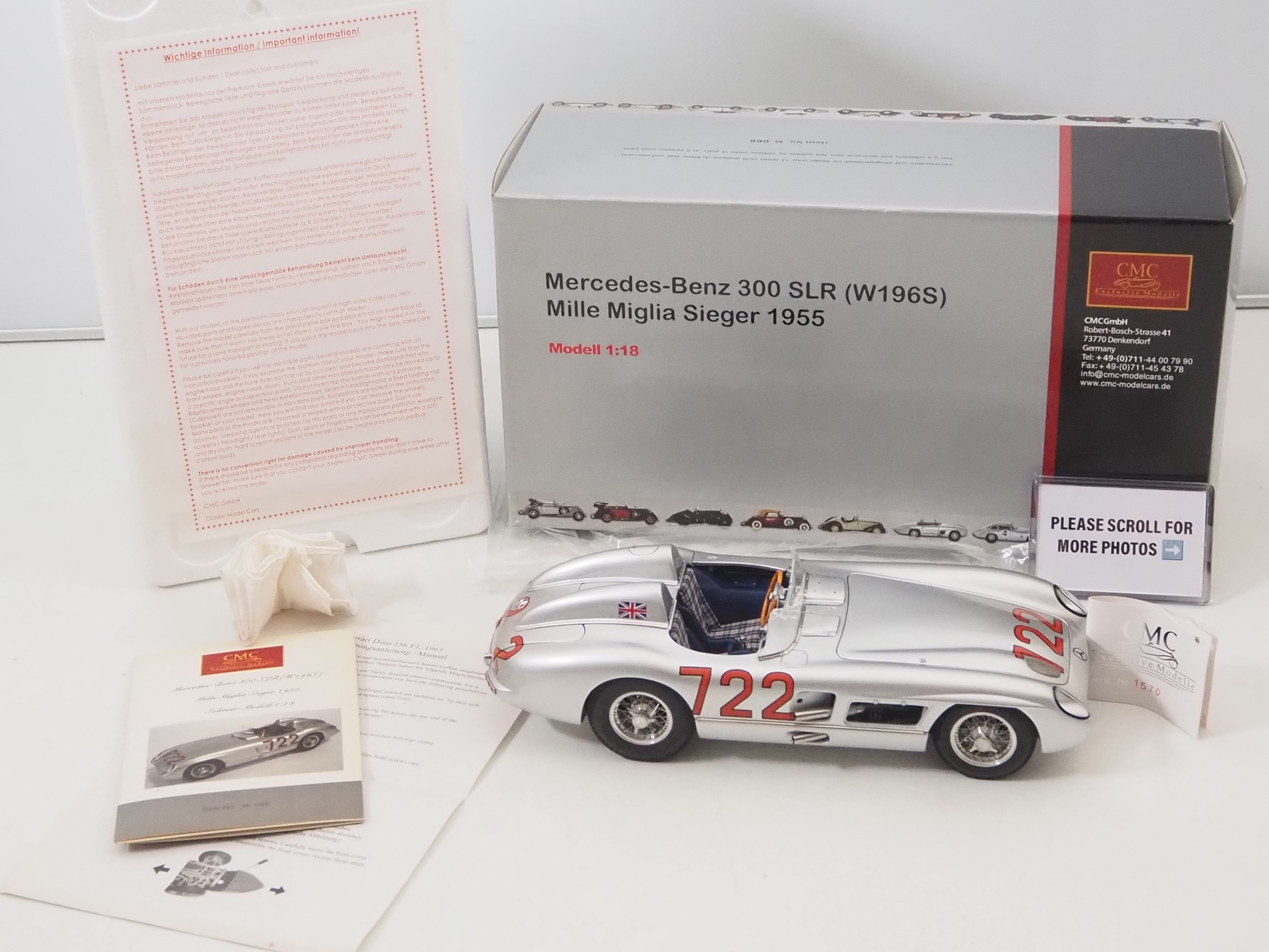 CMC Mercedes-Benz 300 SLR (W196S) 1:18