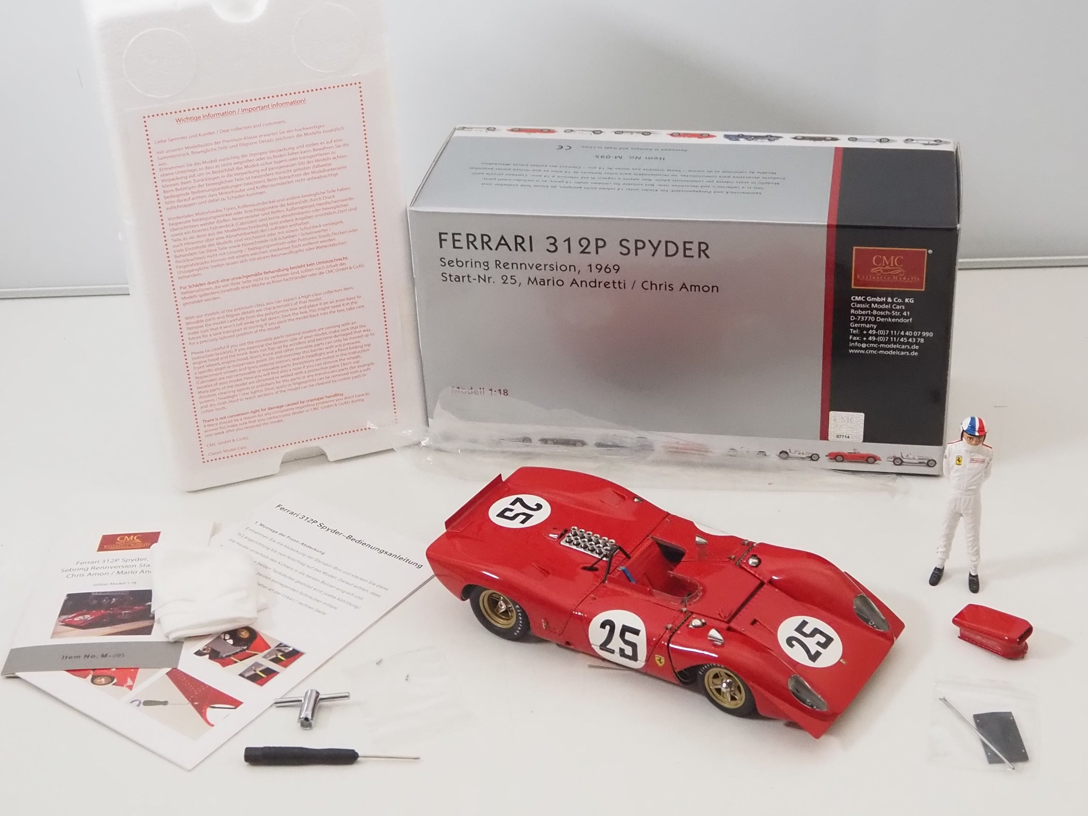 Lot 460 - A CMC M-095 1/18 scale diecast Ferrari 312P