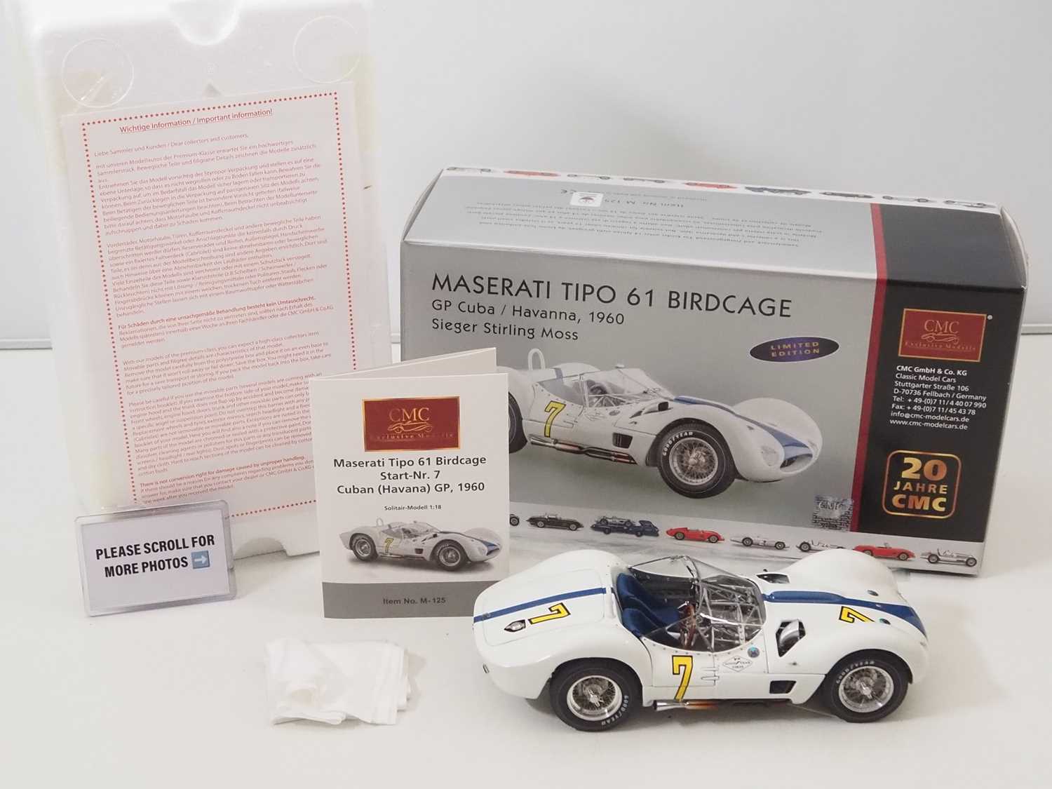 Lot 476 - A CMC M-125 1/18 scale diecast Maserati Tipo...