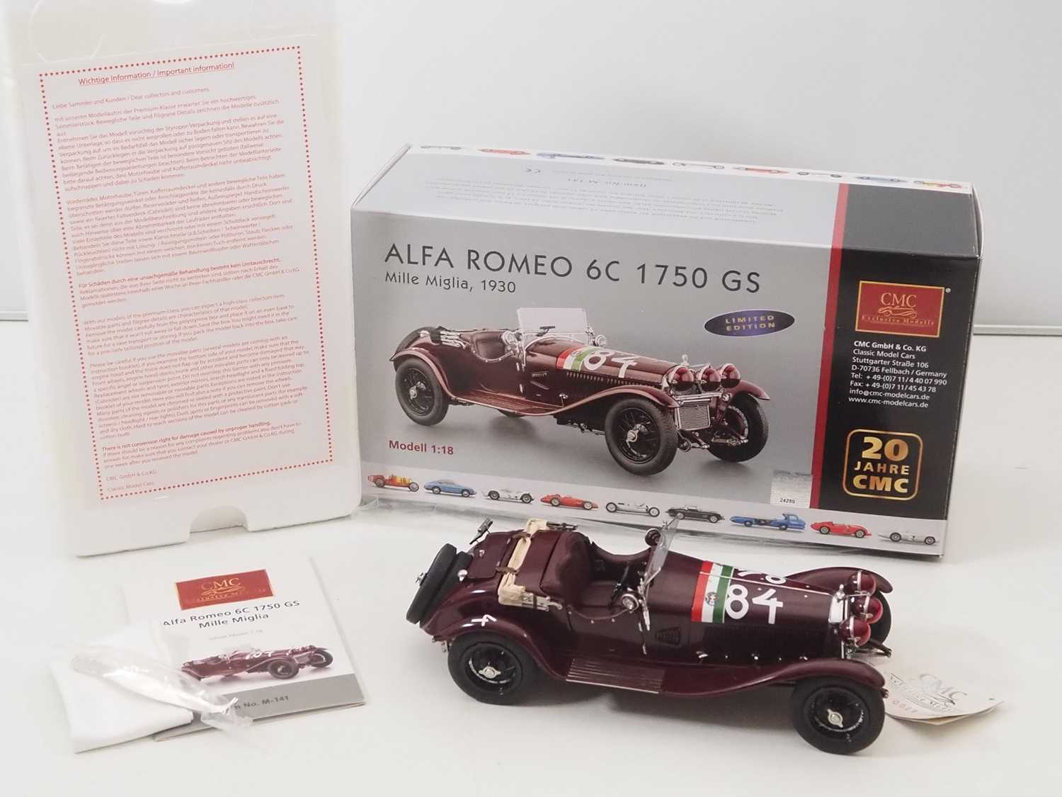 Lot 481 - A CMC M-141 1/18 scale diecast Alfa-Romeo 6C...
