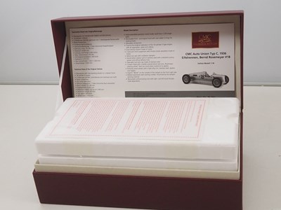 Lot 487 - A CMC M-161 1/18 scale diecast Auto Union Typ...