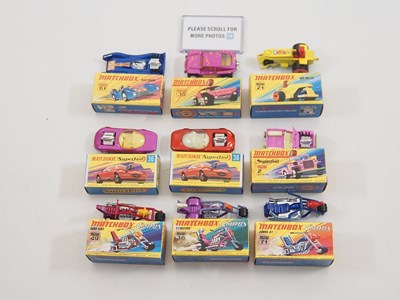 Lot 552 - A group of MATCHBOX Superfast hotrod style and...