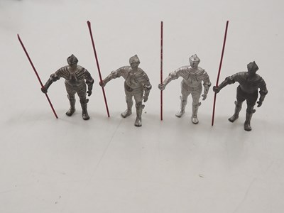 Lot 582 - A group of diecast medieval knights and...