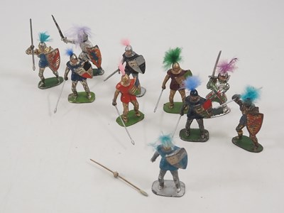 Lot 582 - A group of diecast medieval knights and...