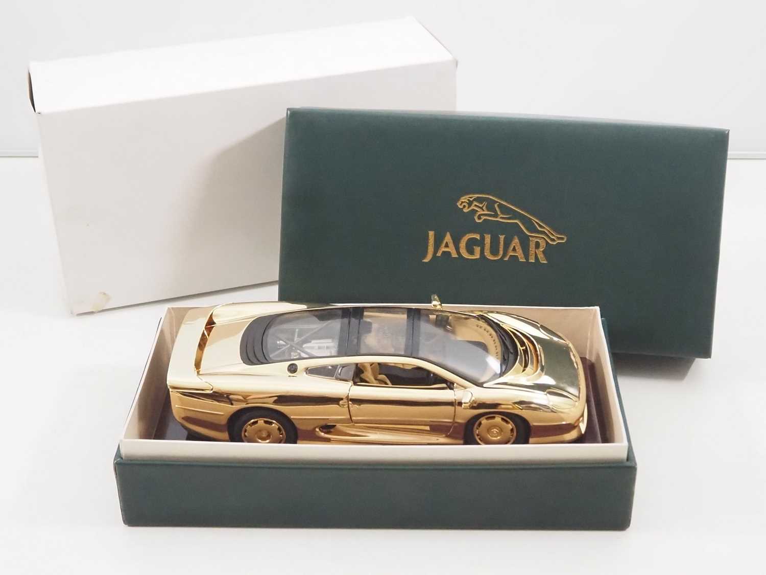 Jaguar XJ220 1:18 scale 22ct gold plated model - Chequered