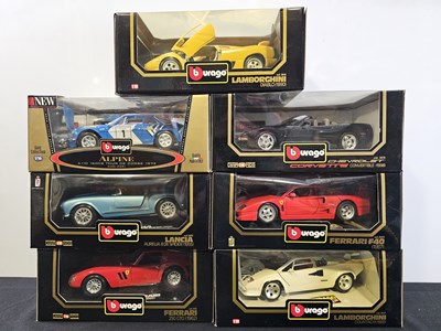 Lot 703 - A group of BBURAGO 1:18 scale diecast cars to...