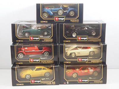 Lot 704 - A group of BBURAGO 1:18 scale diecast cars to...