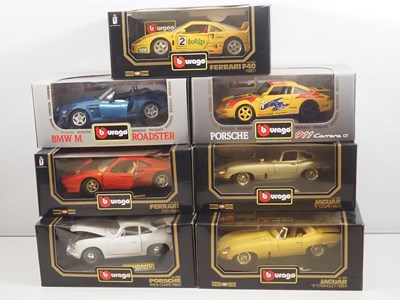 Lot 705 - A group of BBURAGO 1:18 scale diecast cars to...