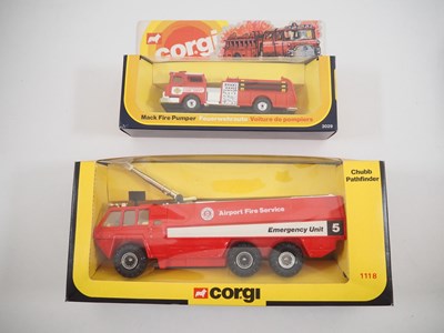 Lot 733 - A group of CORGI diecast fire trucks...