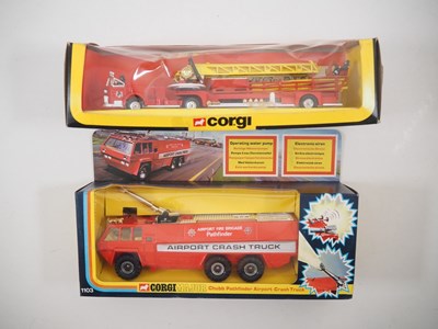 Lot 733 - A group of CORGI diecast fire trucks...