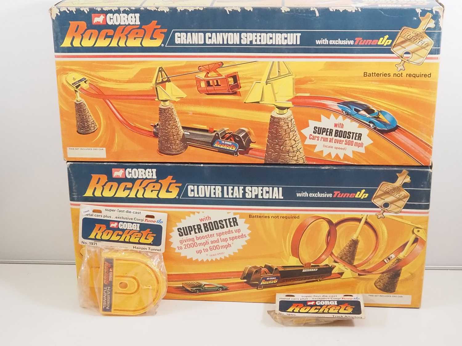 Corgi Rockets Ebay Lot 738 - A pair of CORGI ROCKETS track sets, each