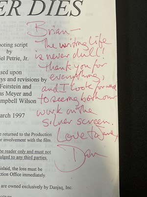 Lot 233 - A shooting script for the 18th JAMES BOND...