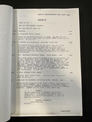 Lot 233 - A shooting script for the 18th JAMES BOND...