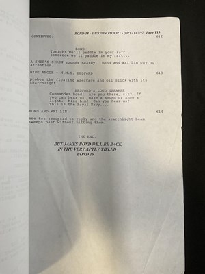 Lot 233 - A shooting script for the 18th JAMES BOND...