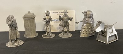 Lot 369 - DR WHO - A set of six Danbury Mint authentic...