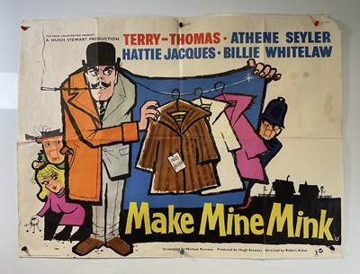 Lot 8 - A collection of comedy UK Quad film posters to...