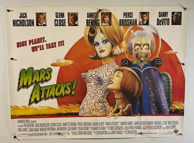 Lot 228 - MARS ATTACKS (1996) UK Quad film poster,...