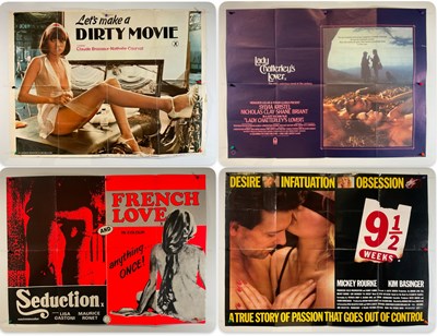 Lot 206 - A group of adult film UK Quad posters...