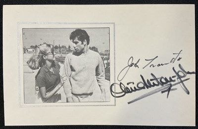 Lot 395 - OLIVIA NEWTON-JOHN - A postcard decorated with...