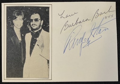 Lot 507 - RINGO STAR and BARBARA BACH - An autograph...