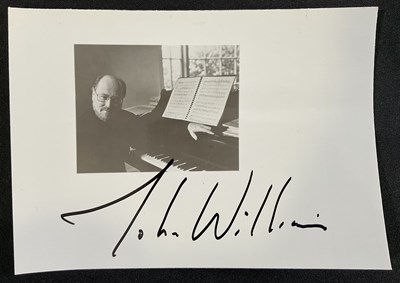 Lot 429 - JOHN WILLIAMS - An autographed card signed by...