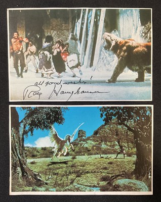 Lot 422 - RAY HARRYHAUSEN - A pair of autographed images...