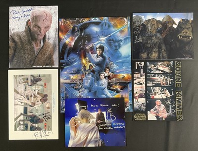 Lot 476 - STAR WARS - A group of Star Wars autographs on...