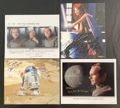 Lot 472 - STAR WARS - A group of four autographed Star...