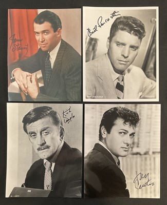 Lot 461 - HOLLYWOOD HEROES - A group of four autographs...