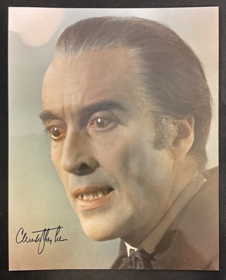 Lot 400 - CHRISTOPHER LEE - An autographed 8" x 10"...