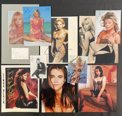 Lot 402 - A group of autographed photos of female...