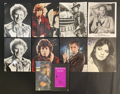 Lot 406 - DR WHO - A group of Doctor Who autographs on 8"...