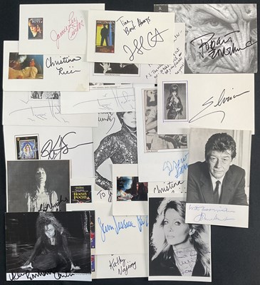 Lot 457 - HORROR - A group of autographs of Hollywood...