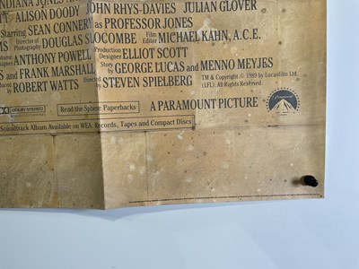 Lot 36 - INDIANA JONES AND THE LAST CRUSADE (1989) UK...