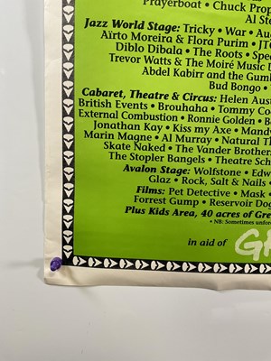 Lot 333 - GLASTONBURY (1995) - A line up poster for...