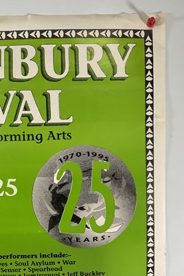 Lot 333 - GLASTONBURY (1995) - A line up poster for...