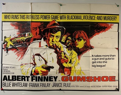 Lot 176 - GUMSHOE (1971) UK Quad film poster signed by...