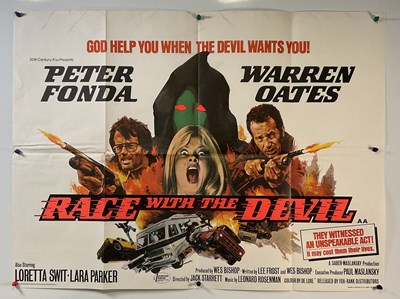 Lot 113 - RACE WITH THE DEVIL (1975) UK Quad film poster,...