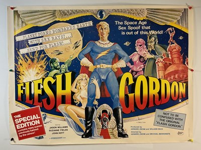 Lot 202 - FLESH GORDON (1974) UK Quad film, sci-fi sex...