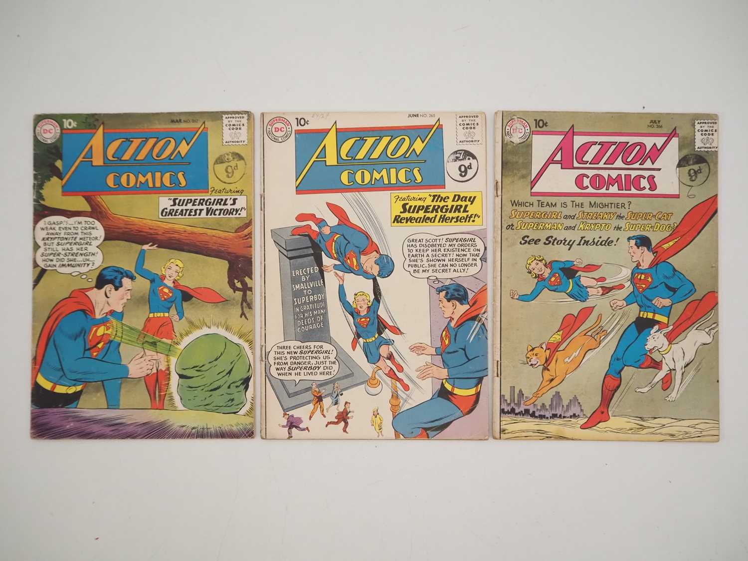 Lot 127 - ACTION COMICS #262, 265, 266 (3 in Lot) -...