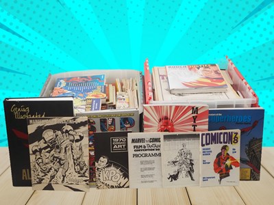 Lot 201 - COMIC COLLECTING EPHEMERA LOT (100+ in Lot) -...