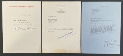 Lot 423 - A group of 3 autographed letters of...