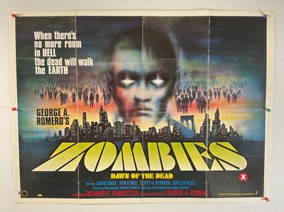 Lot 267 - ZOMBIES - DAWN OF THE DEAD (1978) UK Quad film...