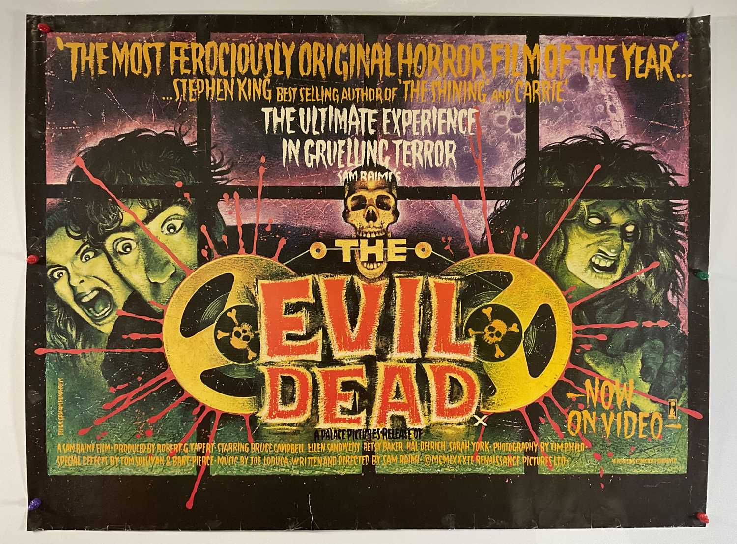 Lot 270 - EVIL DEAD (1981) UK Quad film poster for the...