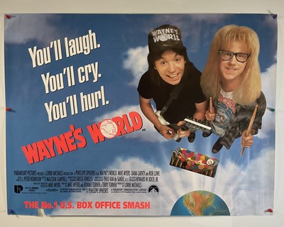 Lot 6 - WAYNE'S WORLD (1992) UK Quad film poster - the...