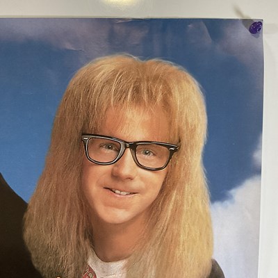 Lot 6 - WAYNE'S WORLD (1992) UK Quad film poster - the...