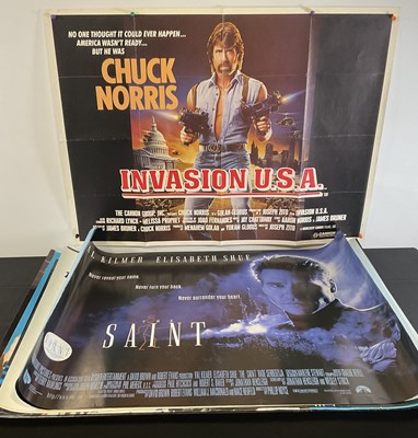 Lot 35 - A mixed group of action UK Quad film posters...