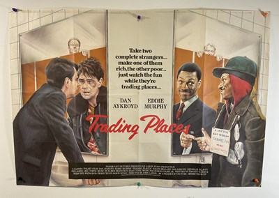 Lot 14 - TRADING PLACES (1983) UK Quad film poster,...