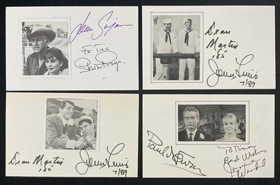 Lot 416 - A quadrant of double Hollywood actor signed...